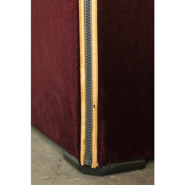Duc Living Room Set in Burgundy Velvet by Mario Bellini for Cassina, Italy, 1970s, Set of 3 For Sale - Image 10 of 18
