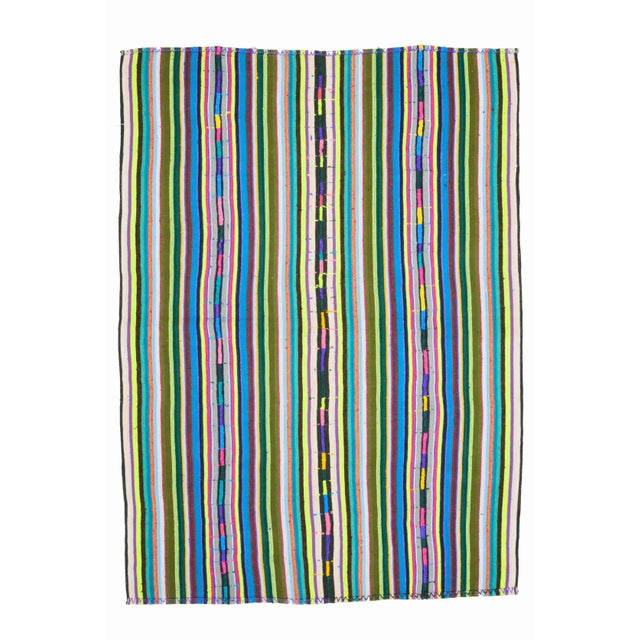 1970s Vintage Turkish Oushak Handmade Wool Cotton Green Area Rug For Sale - Image 11 of 11