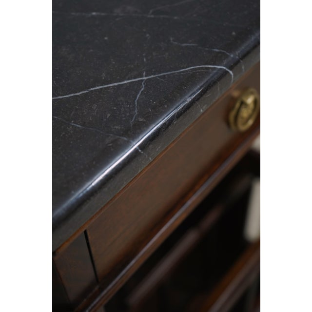 Magazine Rack End Table W. Marble Top For Sale - Image 11 of 12
