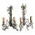 C1790-1810 Russian Imperial Silver Plated / Cut Crystal Wall Sconces Now Electrified a - Pair For Sale