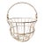 Vintage Chippy White Wire Egg Gathering Basket With Swing Handle For Sale