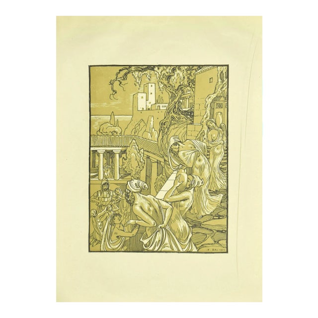 Ferdinand Bac, The Carriers of the Amphorae, Lithograph, 1922 For Sale