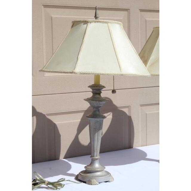Pair of Vintage Decorator Table Lamps With Westwood Shades For Sale - Image 4 of 12