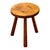 Antique French Rustic Stool in Oak, 1890s For Sale - Image 4 of 7