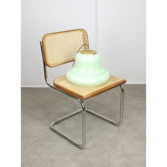 Mid-Century Italian Brass and Green Glass Pendant Lamp, 1960s For Sale - Image 16 of 18