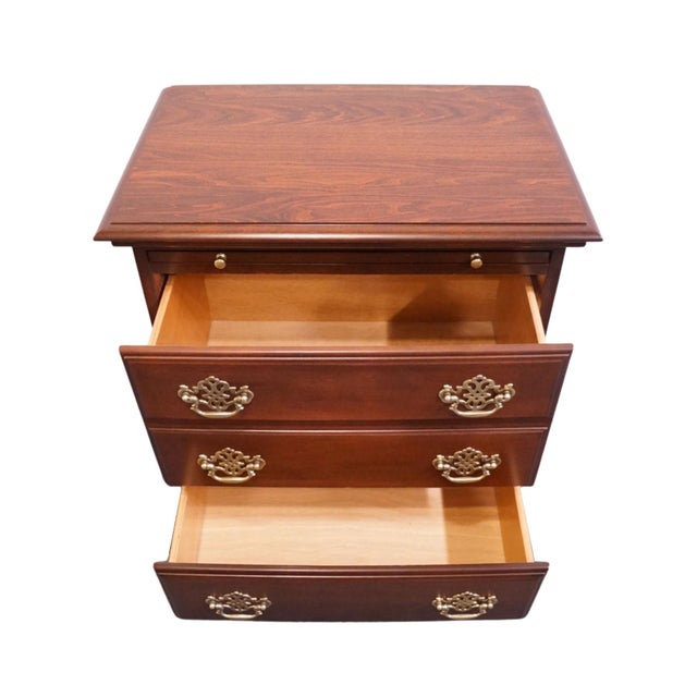 Kincaid Furniture Lenoir Collection Solid Cherry Traditional Style 26" Two Drawer Nightstand 21-142 For Sale In Kansas City - Image 6 of 15