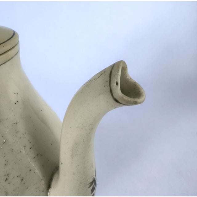 Cream Antique 18th-Century German Kollitsch Hand Painted Coffee Pot For Sale - Image 8 of 13
