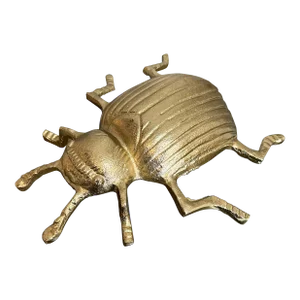 Oversized Brass Beetle Bug Paperweight