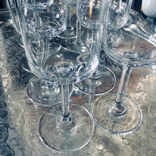 Vintage Crystal Modernist Glassware Set of 8 Chairish