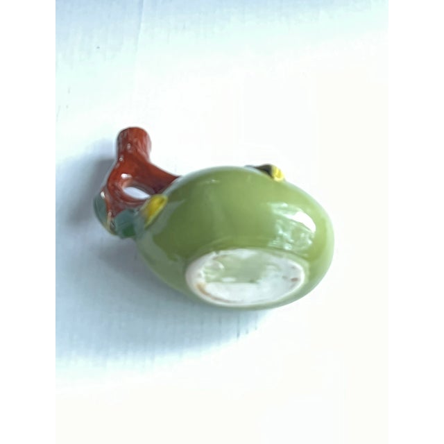 Italian Vintage Olive Shaped Olive Oil Decanter With Stem and Leaves For Sale - Image 3 of 8