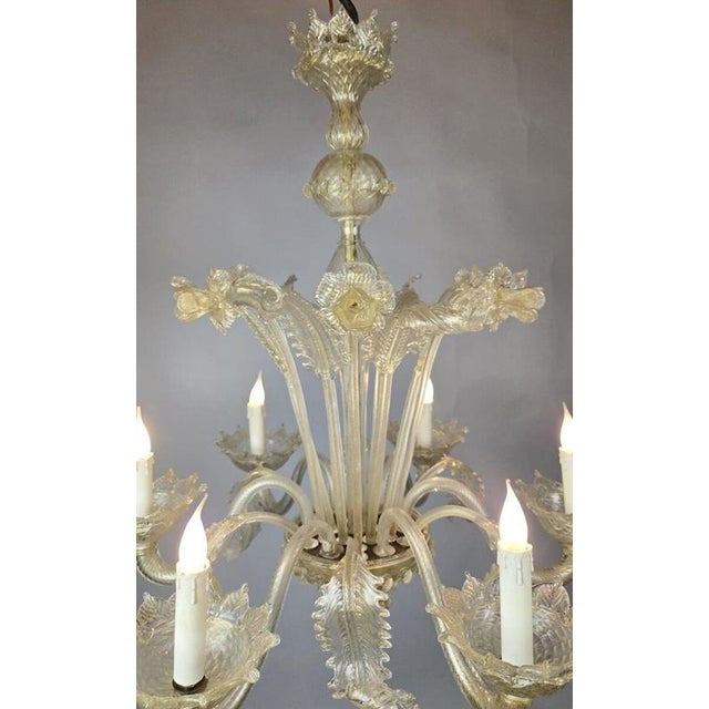 6-Arm Murano Chandelier, 20th Century Up to 250V (Europe/UK Standard).The wiring of this item may be original and might...