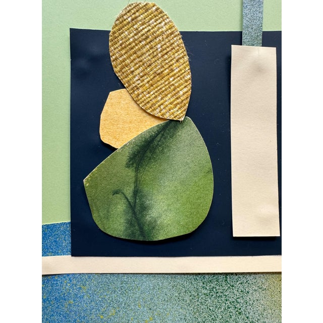 Blue "Pop Music 16" Original Mixed-Media Collage on Paper by Zac Woodiel For Sale - Image 8 of 9