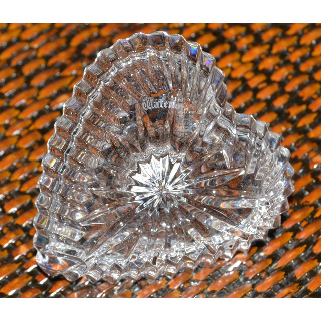 Late 20th Century Waterford Crystal Ireland Heart Shaped Ring Holder, Ring Dish, Waterford Lead Crystal Wedding Gift Idea....