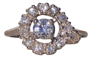 The Hol: Hollywood Glam Era Natural Diamond Engagement Ring in White Gold