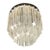 Chic Murano Two-Tiered Camer Quadriedri Crystal and Brass Flush Mount Chandelier For Sale - Image 9 of 9