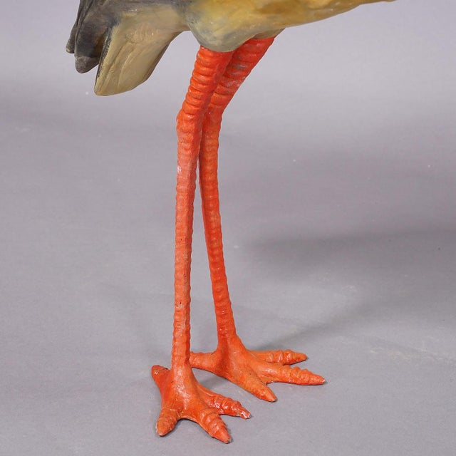 Ceramic Rare Terracotta Stork for Garden Decoration, Germany Ca. 1950s For Sale - Image 7 of 9