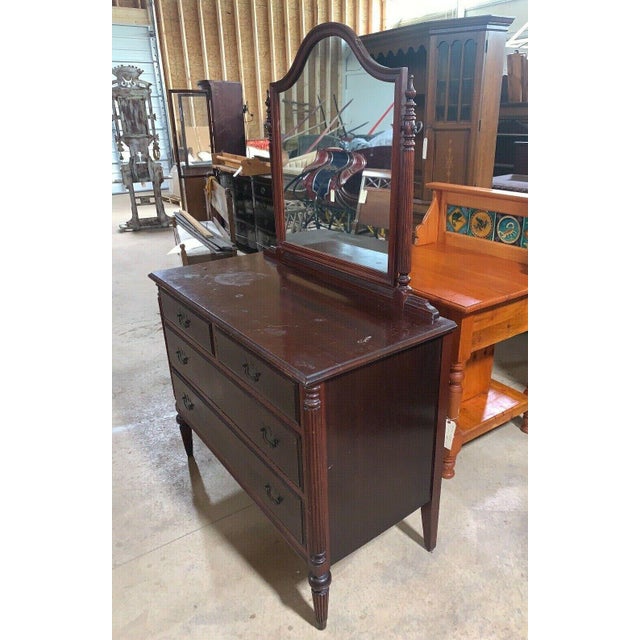 Antique Mahogany Bedroom Dresser With Mirror Chairish