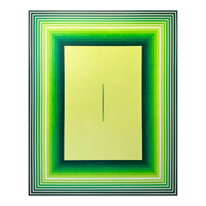 Contemporary Abstract Acrylic on Canvas "Autosuggestion (Green)" by Andy Harwood