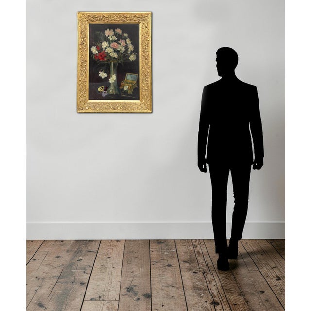 Margit Kereztes, Flower Bouquet, Early 1900s, Oil on Canvas, Framed For Sale - Image 12 of 15