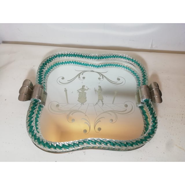 Mid-Century Modern Glass Tray by Pietro Chiesa for Fontana Arte, Italy, 1950s For Sale - Image 3 of 13