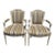 Early 20th Century Pair of Louis XVI Style Cabriolet Chairs. Hand Carved, Painted. For Sale