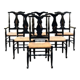 Made in Italy Country Queen Anne Dining Chairs - Set of 6 For Sale