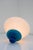 Scandinavian Art Deco Milk Glass Pendant Light with Azure Blue Details, 1930s For Sale - Image 9 of 17