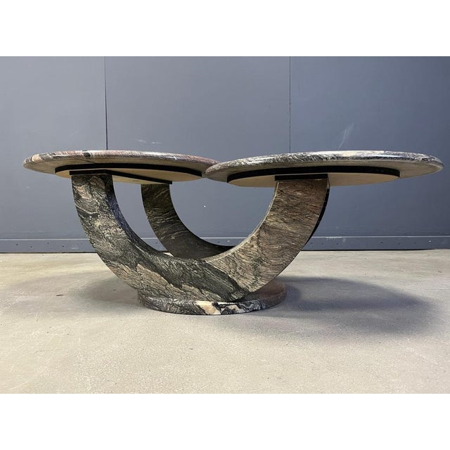 Vintage Marble 2-Tier Coffee Table, 1970s For Sale - Image 10 of 14