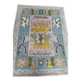 Turkish Oushak Rug 2'2" x 2'10" For Sale