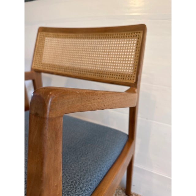 Mid 20th Century MCM Caned Jens Risom “Playboy” Style Chair For Sale - Image 6 of 12