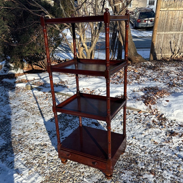 Late 19th Century Regency Mahogany 4 Shelf Etagere For Sale - Image 10 of 10