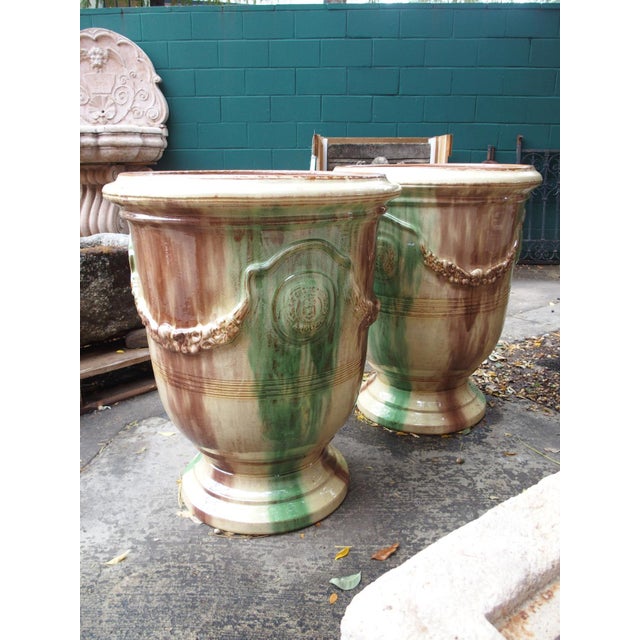 More information coming soon… A unique take on the classic French Anduze pots, this stunning multicolored pair measures 31...