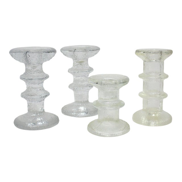 Iittala Ice Candlestick Collection by Timo Sarpaneva For Sale