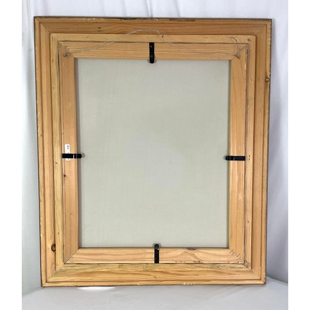 Textile Mediterranean Scene -Oil on Canvas-Unsigned For Sale - Image 7 of 10