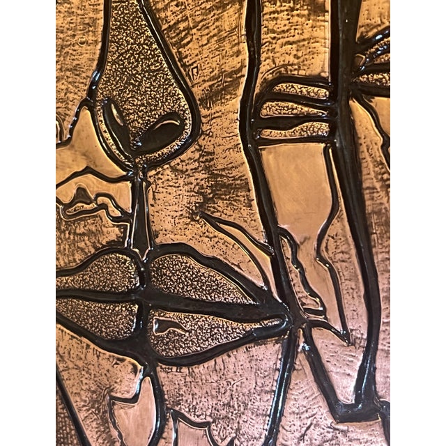 Labor Intensive Hand Tooled Copper Alloy Wrapped Sculpture On Wood Frame, Signed, Guayasamin, Navarrett, Chile. Oswaldo...