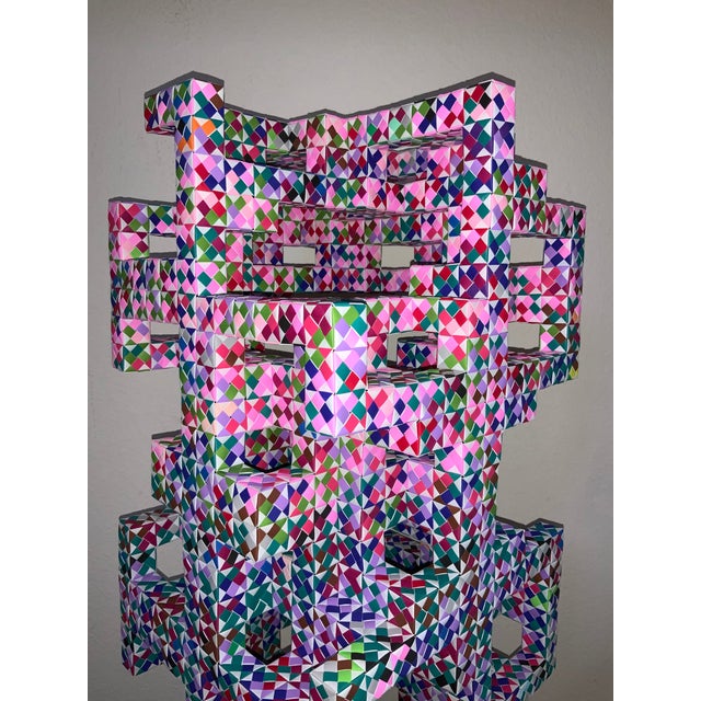 Paper Hexahedron Reflection 85,000 Fold Origmi Sculpture For Sale - Image 7 of 10