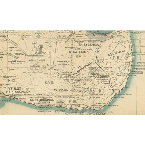 Vintage Archaeological & Topographical Map, 1938 For Sale - Image 10 of 12
