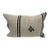Turkish Hemp Pillow Cushion Natural Beige Black Pillow Cushion Cover 16" x 24" For Sale