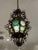 Antique Venetian Glass + Metal Lantern, Late 19th Century For Sale - Image 4 of 12