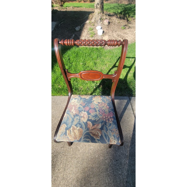 Six Early 20th Century Park Furniture Duncan Phyfe Style Dining Chairs For Sale - Image 9 of 16