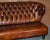 Hand Dyed Brown Leather Chesterfield Sofa For Sale - Image 4 of 15