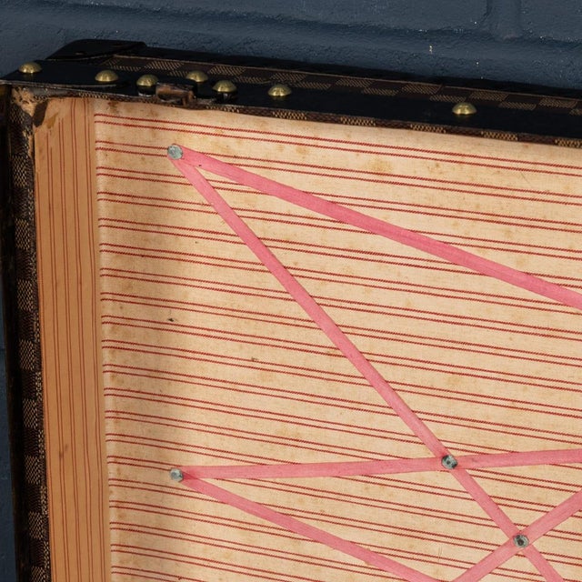 Antique Trunk in Damier Canvas from Louis Vuitton, France, 1900 For Sale - Image 15 of 18