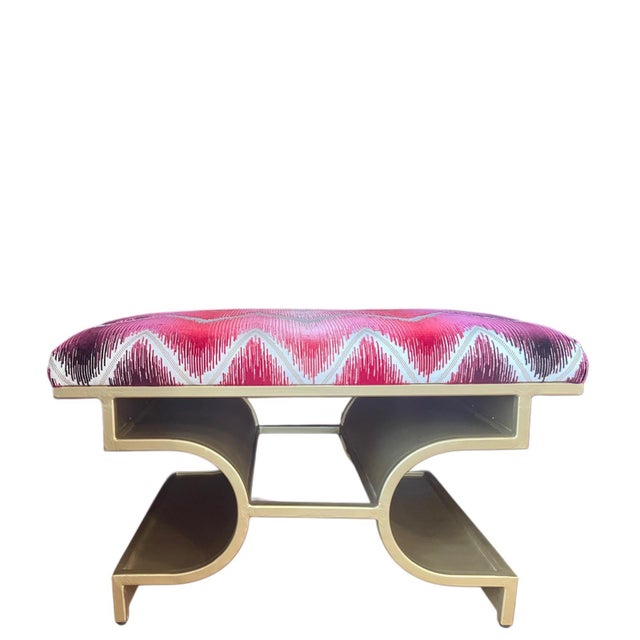 Metal Carlton Bench by Sherrill Canet For Sale - Image 7 of 7