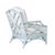 David Francis Chippendale Lounge Chair, Light Blue For Sale - Image 4 of 5