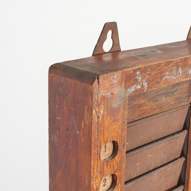 Antique Factory Clocking-In Card Holder, 1890s For Sale - Image 5 of 6