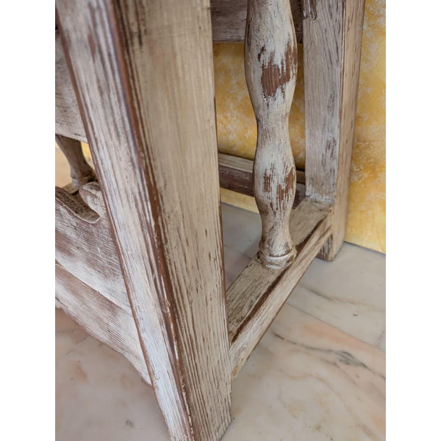 Wood Rustic Side Table, 1960 For Sale - Image 7 of 16