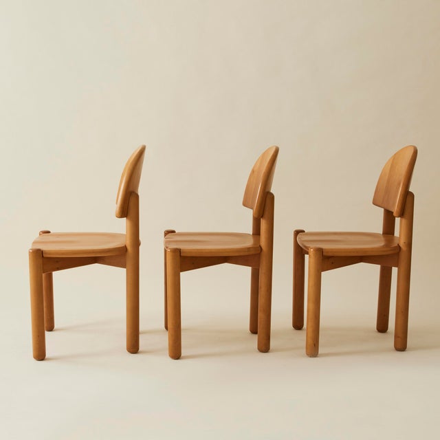 Rainer Daumiller Solid Pine Dining Chairs, Set of 6, 1970's For Sale - Image 4 of 12