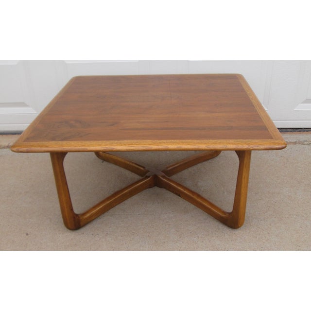 Wood Mid 20th Century Lane Perception Square Cocktail Table Model 908-17 For Sale - Image 7 of 15