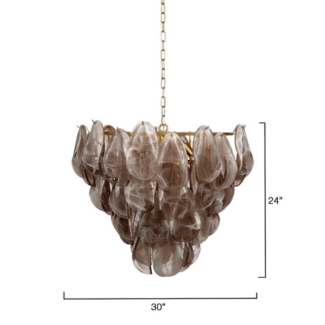 Contemporary Jamie Young Magnolia 10-Light Quartz Glass Chandelier For Sale - Image 3 of 10