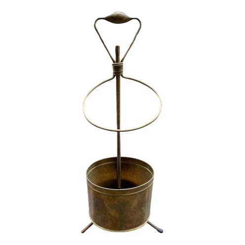 Brass Umbrella Stand by Mathieu Matégot, 1950s For Sale